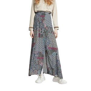 Desigual Long Floral Mandala Maxi Skirt Women's Size 42 = 14